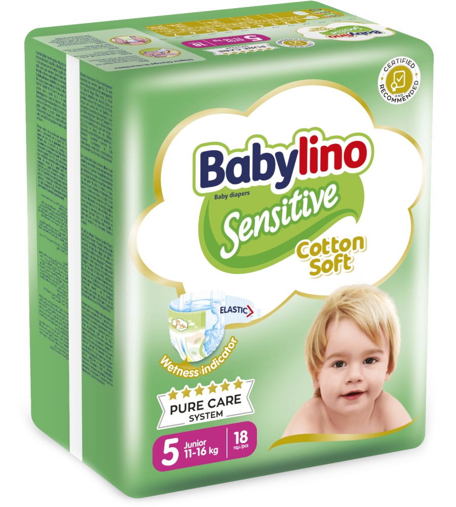  Babylino Sensitive Cotton Soft 5 Junior - 18  44 ,   11-16 kg - 