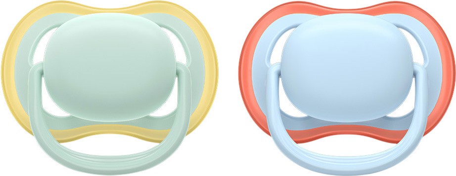 Ортодонтични залъгалки Philips Avent Plant-Based Ортодонтични залъгалки Philips Avent Plant-Based - 2 броя, с кутия за съхранение, от серията Ultra Air, 0-6 м - залъгалка