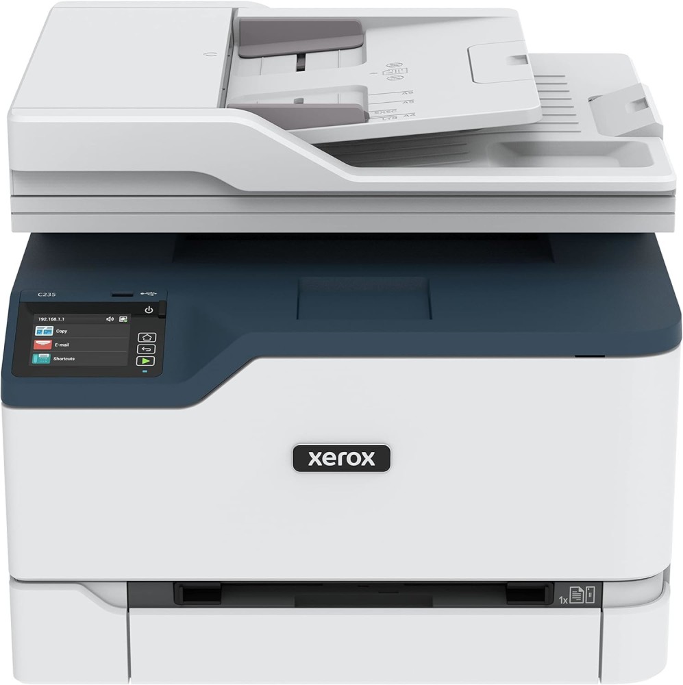 Лазерно мултифункционално устройство Xerox C235 Лазерно мултифункционално устройство Xerox C235 - Цветен принтер / копир / скенер / факс, 600 x 600 dpi, 22 pages/min, Wi-Fi, USB, A4 -