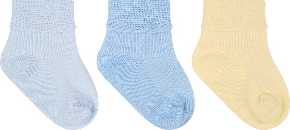 Бебешки чорапи Kikka Boo Бебешки чорапи Kikka Boo - 3 чифта, за новородено, от колекцията Stripy Friends - продукт