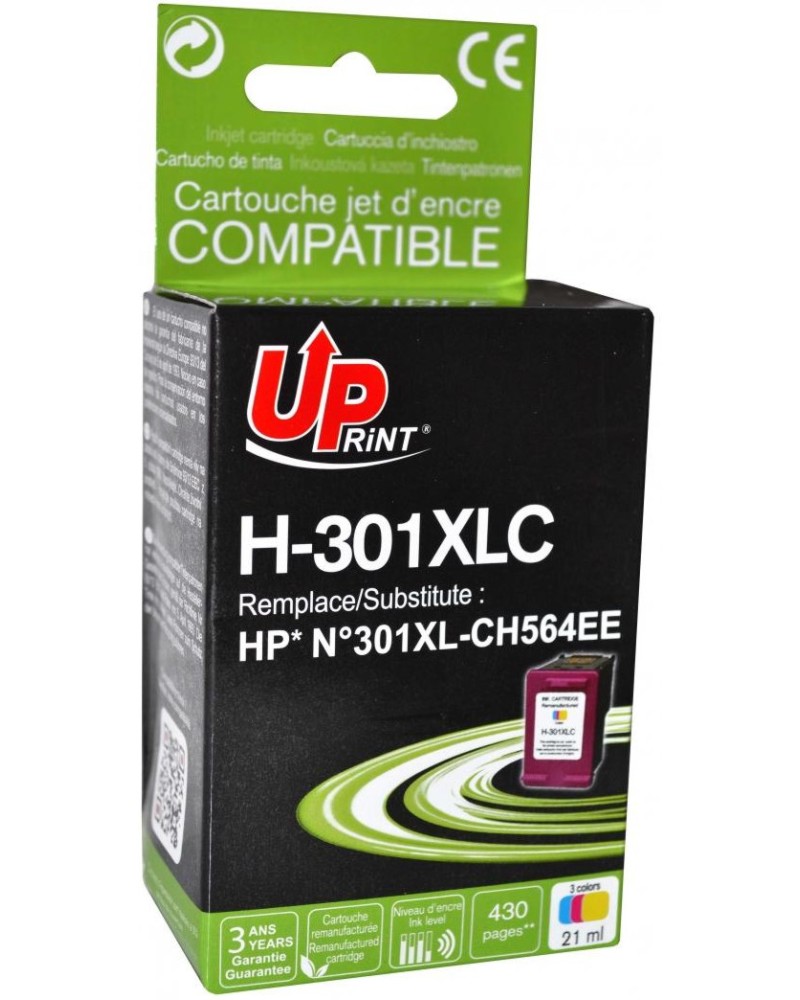Касета с мастило за принтер UPrint H-301XLC Color Касета с мастило за принтер UPrint H-301XLC Color - 430 страници -