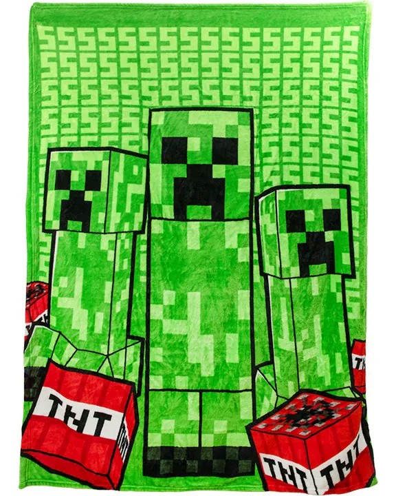 Детско одеяло 2 в 1 Creeper Детско одеяло 2 в 1 Creeper - 120 x 150 cm, на тема Minecraft - продукт
