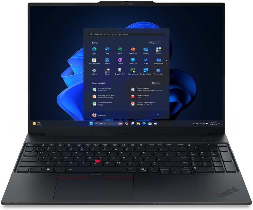 Лаптоп Lenovo ThinkPad E16 G3 Лаптоп Lenovo ThinkPad E16 G3 - Intel Core Ultra 5 225U 1.3 GHz, 16" IPS 1920 x 1200, 60 Hz, 16 GB RAM DDR5, 512 GB SSD, Windows 11 Pro -