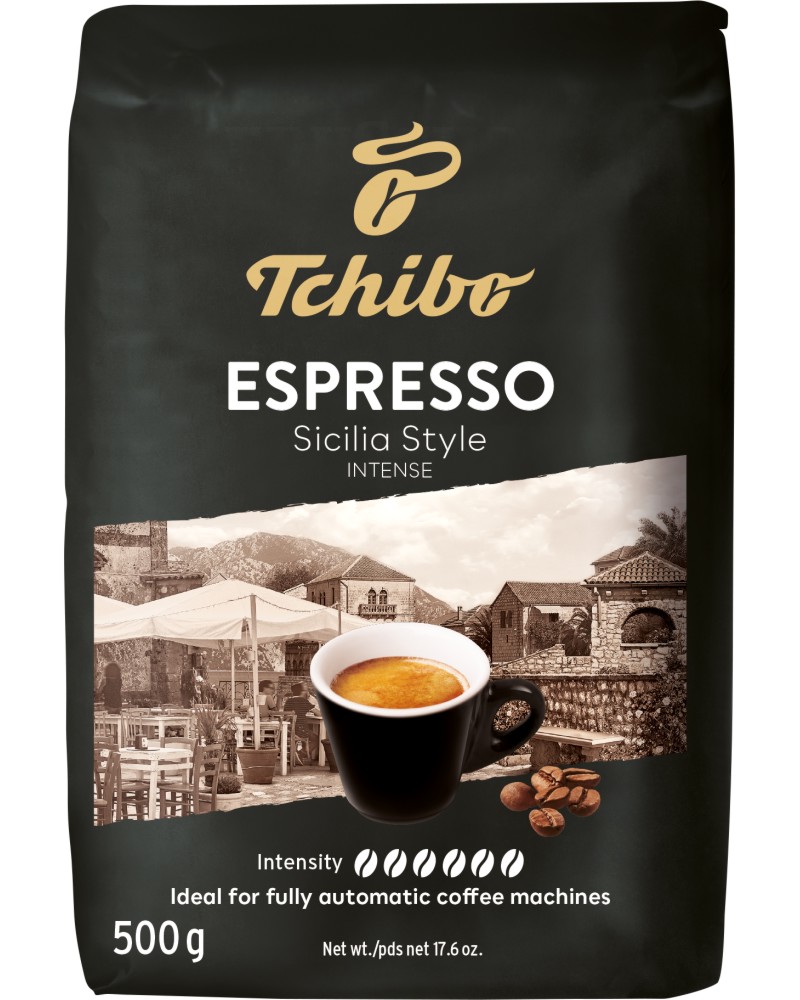 Кафе на зърна Tchibo Espresso Sicilia Style Кафе на зърна Tchibo Espresso Sicilia Style - 0.5 и 1 kg - напитка