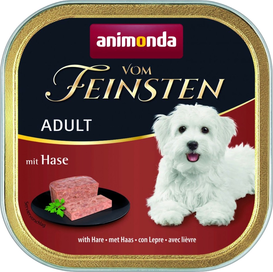 Пастет за кучета Animonda Vom Feinsten Adult Пастет за кучета Animonda Vom Feinsten Adult - 150 g, със заешко, от 1 до 6 години - храна