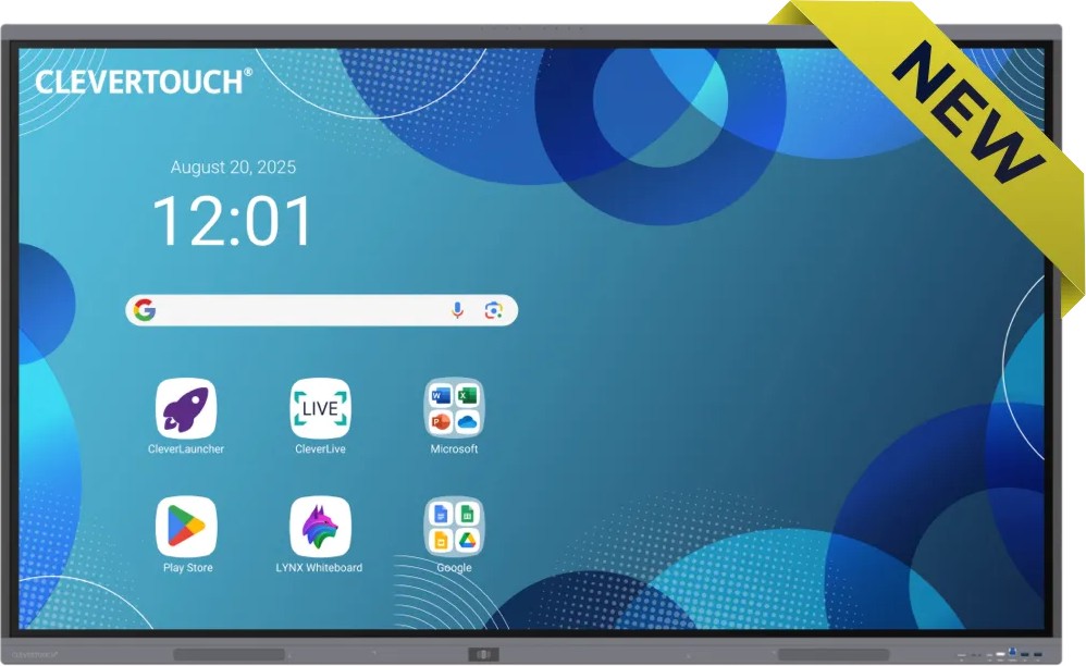 Интерактивен дисплей 65" Clevertouch Pro Series 3 Интерактивен дисплей 65" Clevertouch Pro Series 3 - 148.8 / 90.8 / 8.6 cm, 16 GB RAM, 128 GB, Android 14 -