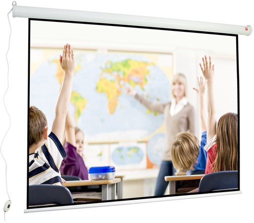 Електрически стенен екран за проектор Avtek Video Education 180 Електрически стенен екран за проектор Avtek Video Education 180 - 180 x 135 cm -