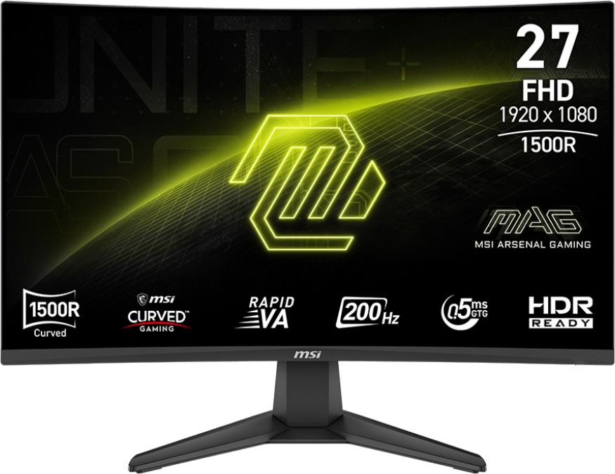 ������� MSI MAG 276CF E20 - 27", Rapid VA, 200 Hz, 16:9, 19200 x 1080, 0.5 ms, 2 x HDMI, DisplayPort - 