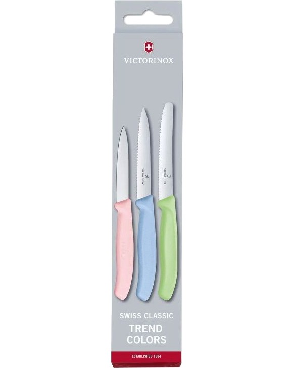Кухненски ножове Victorinox Trend Colors Кухненски ножове Victorinox Trend Colors - 3 броя от серията Swiss Classic -