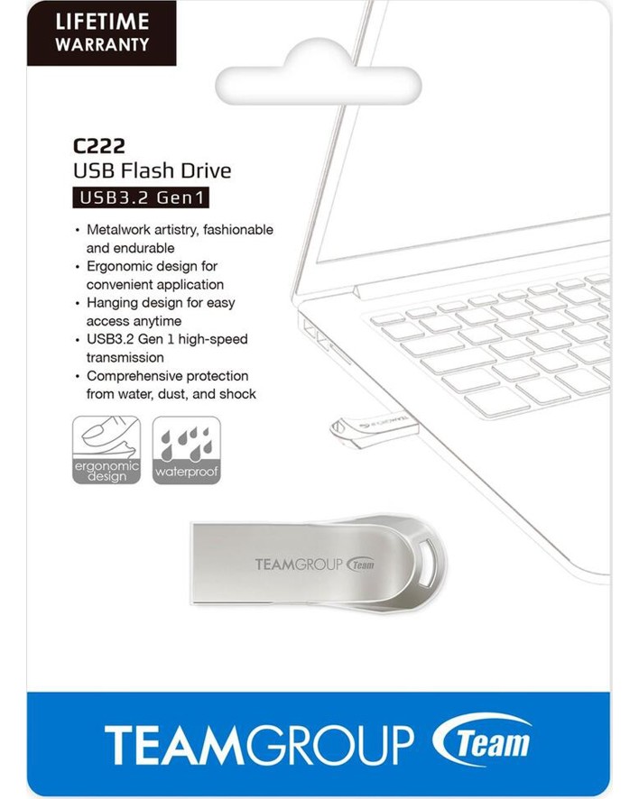 USB-� 3.2 Gen 1 ���� ����� Team Group C222 - 32, 64 ��� 128 GB - 