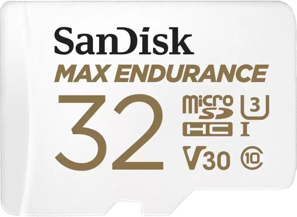 Micro SDHC карта памет 32 GB SanDisk Micro SDHC карта памет 32 GB SanDisk - Class 10, U3, V30, A1 със SD адаптер от серията Max Endurance -