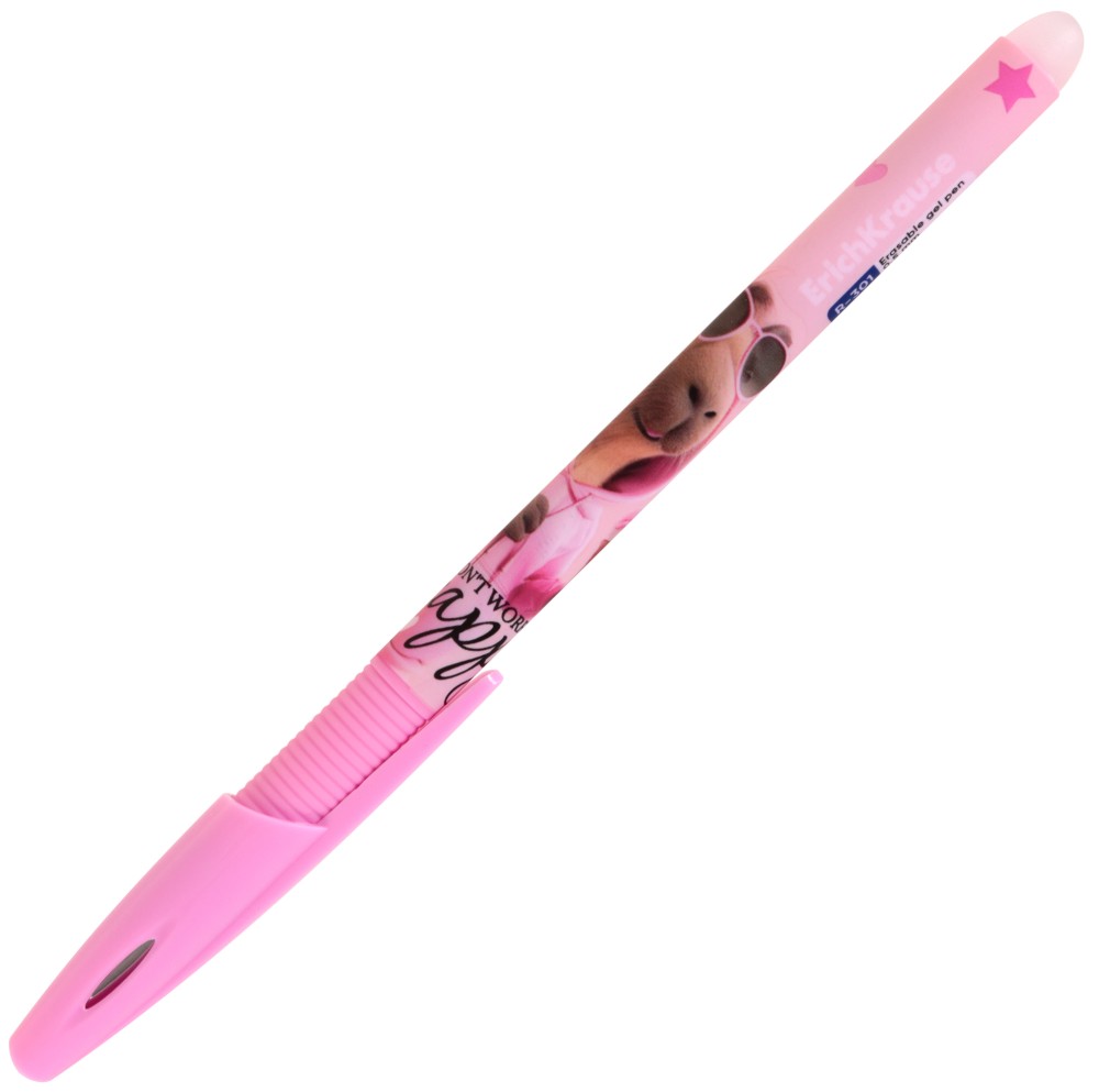 Изтриваема гел химикалка Erich Krause Magic Gel Stick CapyBarbara 0.5 mm Изтриваема гел химикалка Erich Krause Magic Gel Stick CapyBarbara 0.5 mm - От серията R-301 -