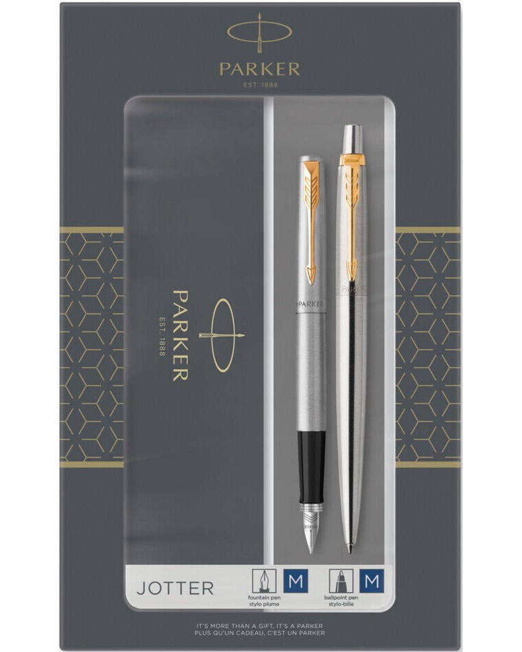 Химикалка и писалка Parker Royal Stainless Steel GT Химикалка и писалка Parker Royal Stainless Steel GT - С подаръчна кутия от колекцията Jotter -