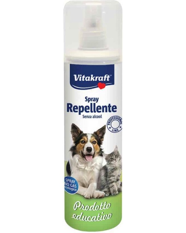 Отблъскващ спрей за кучета и котки Vitakraft Spray Repellente Отблъскващ спрей за кучета и котки Vitakraft Spray Repellente - 250 ml, от серията Professional Line - продукт