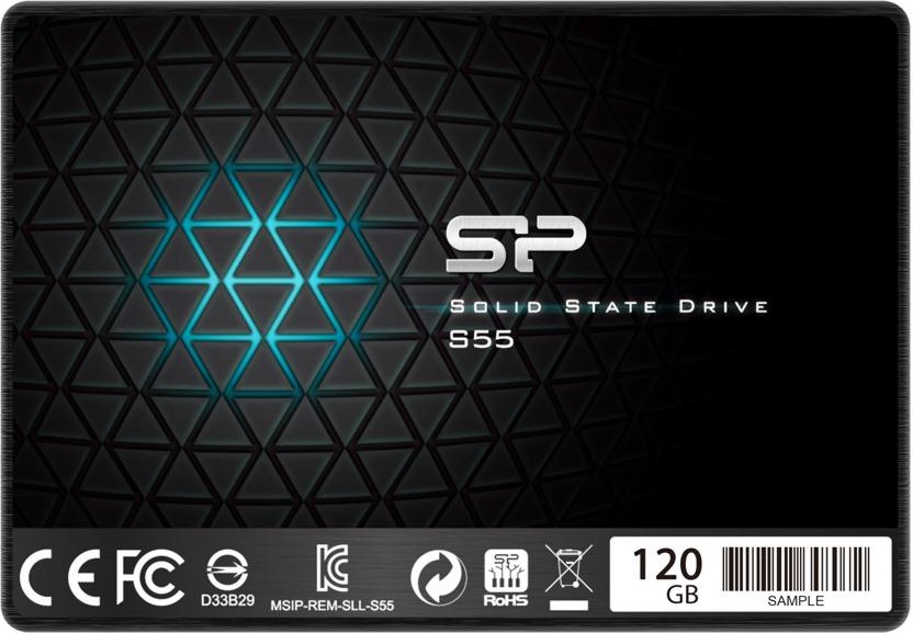 SSD  Silicon Power S55 2.5" SATA III - 120 GB,  460 MB/s,  360 MB/s, 3D NAND - 