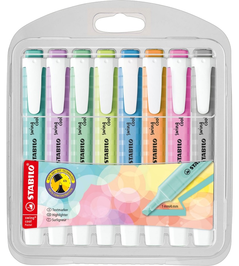   Stabilo Swing Cool Pastel - 8  - 