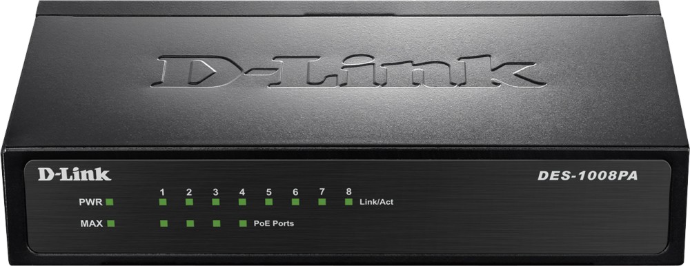 Суич D-Link DGS-1026P Суич D-Link DGS-1026P - 8 x 10/100Base-TX, 1.6 Gbps -