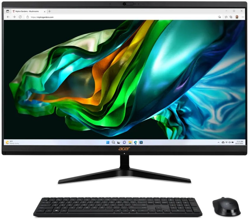 Настолен компютър Acer Aspire C27-1800 Настолен компютър Acer Aspire C27-1800 - Intel Core i3-1305U 3.3 GHz, 16 GB RAM, 512 GB SSD, No OS -