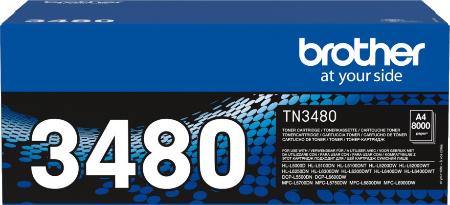 Тонер касета Brother TN-3480 Black Тонер касета Brother TN-3480 Black - 8000 страници -