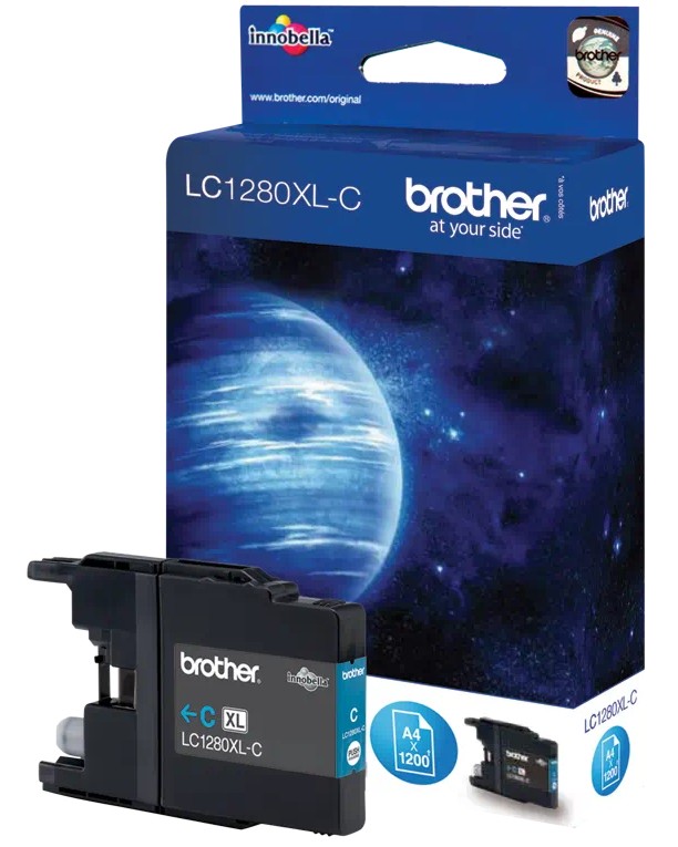 Касета с мастило за принтер Brother LC-1280XL Cyan Касета с мастило за принтер Brother LC-1280XL Cyan - 1200 страници -