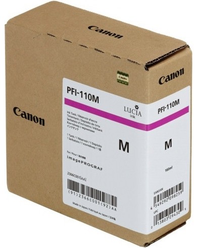 Касета с мастило за принтер Canon PFI-110 Magenta Касета с мастило за принтер Canon PFI-110 Magenta - 160 ml -