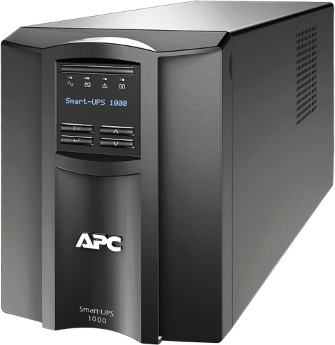 Непрекъсваемо токозахранващо устройство APC Smart-UPS Непрекъсваемо токозахранващо устройство APC Smart-UPS - 1000 VA, 700 W, 8 x IEC C13 изхода, 2 x IEC Jumpers, USB, SmartSlot, Line Interactive -