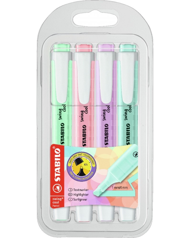   Stabilo Swing Cool Pastel - 4  - 