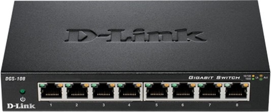  D-Link DGS-108 - 8 , 1000 Mbps - 