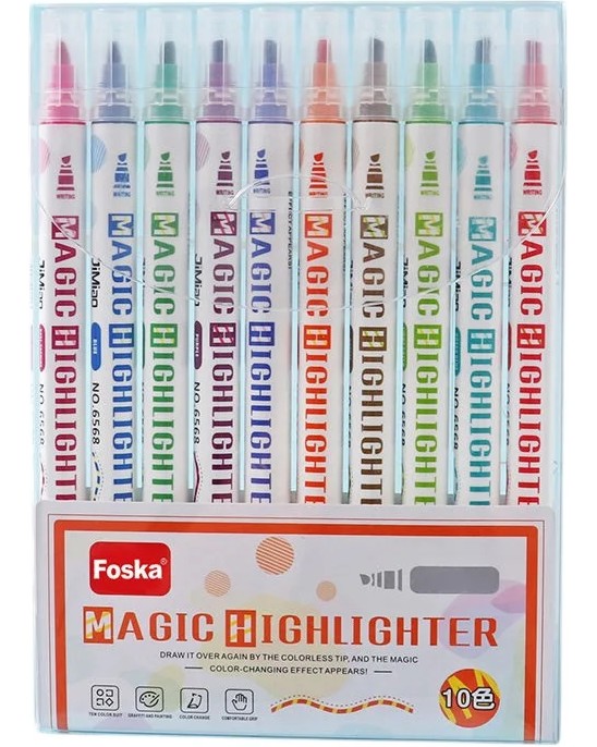 Текст маркери Foska Magic Текст маркери Foska Magic - 10 цвята -