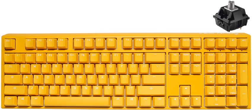    Ducky One 3 Yellow - Full Size,  USB  1.8 m, ANSI Layout, Cherry MX Speed Silver - 