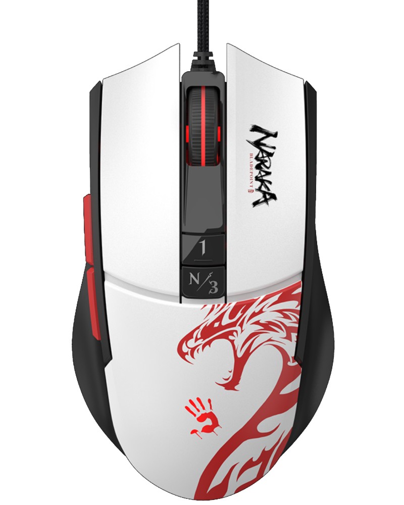 Гейминг оптична мишка A4tech Bloody L65 Max Naraka Гейминг оптична мишка A4tech Bloody L65 Max Naraka - С 6 бутона, от серията Bloody Naraka -
