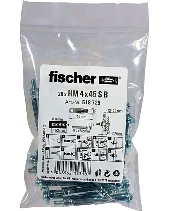        PZ Fischer HM S B - 20    ∅ M4 - M5   37 - 52 mm - 