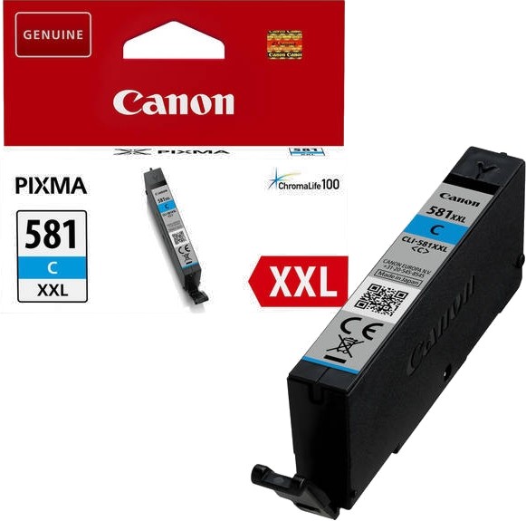 Касета с мастило за принтер Canon CLI-581 XXL Cyan Касета с мастило за принтер Canon CLI-581 XXL Cyan - 11.7 ml -