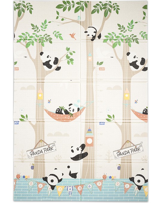 Двулицево сгъваемо килимче за игра Lorelli Panda Park Двулицево сгъваемо килимче за игра Lorelli Panda Park - 120 / 180 / 1 cm, с чанта за съхранение - продукт