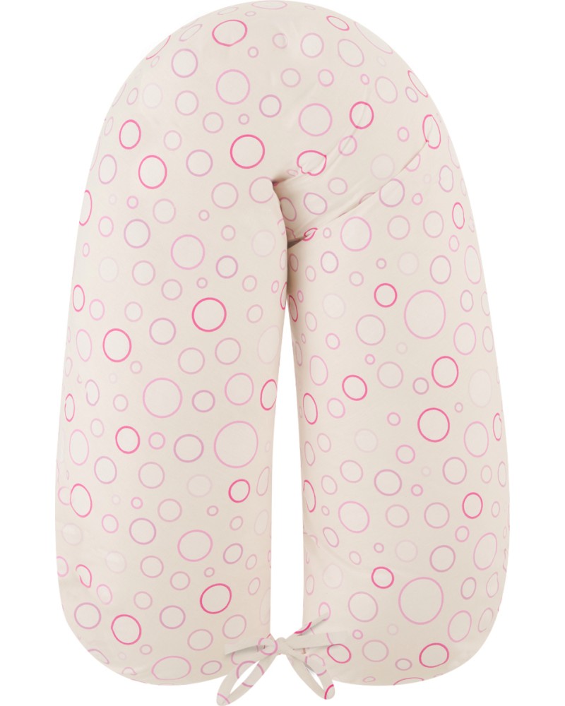 Възглавница за бременни и кърмачки Kikka Boo Pink Circles Възглавница за бременни и кърмачки Kikka Boo Pink Circles - продукт