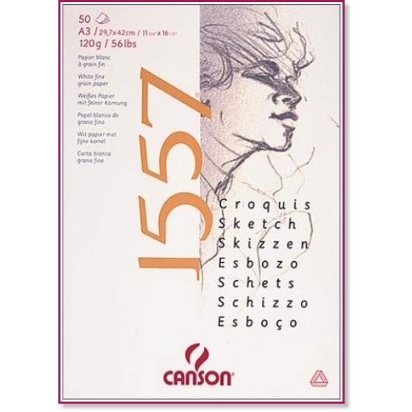  Canson 1557 Croquis - 50 , 120 g/m<sup>2</sup> - 