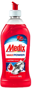 Препарат за съдове Medix Препарат за съдове Medix - 415 ml, с аромат на нар, от серията Max Power - препарат за съдове