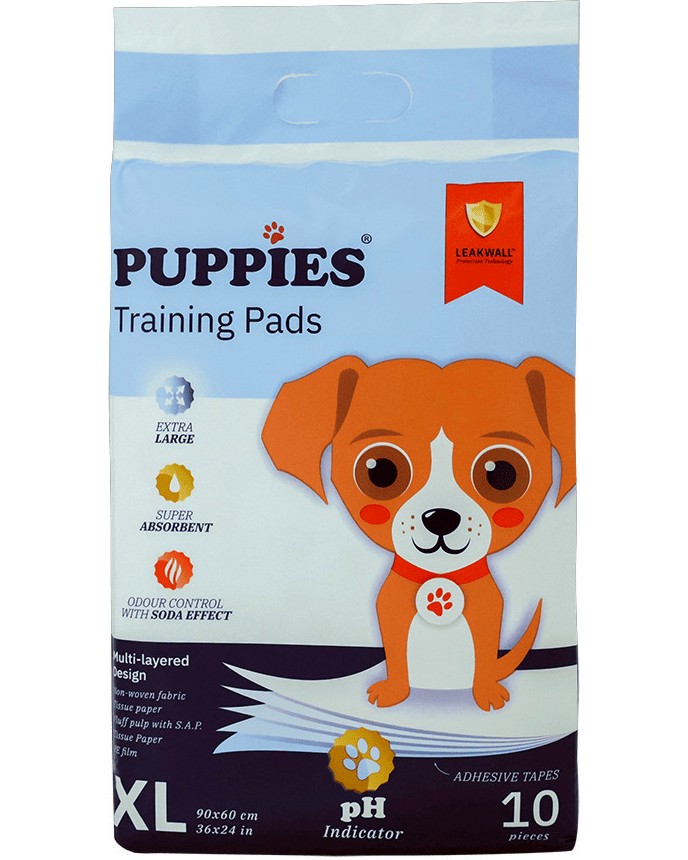 �������� �������� �� ������ � pH ��������� PUPPIES XL - 10 � 30 ����, 90 x 60 cm - �������