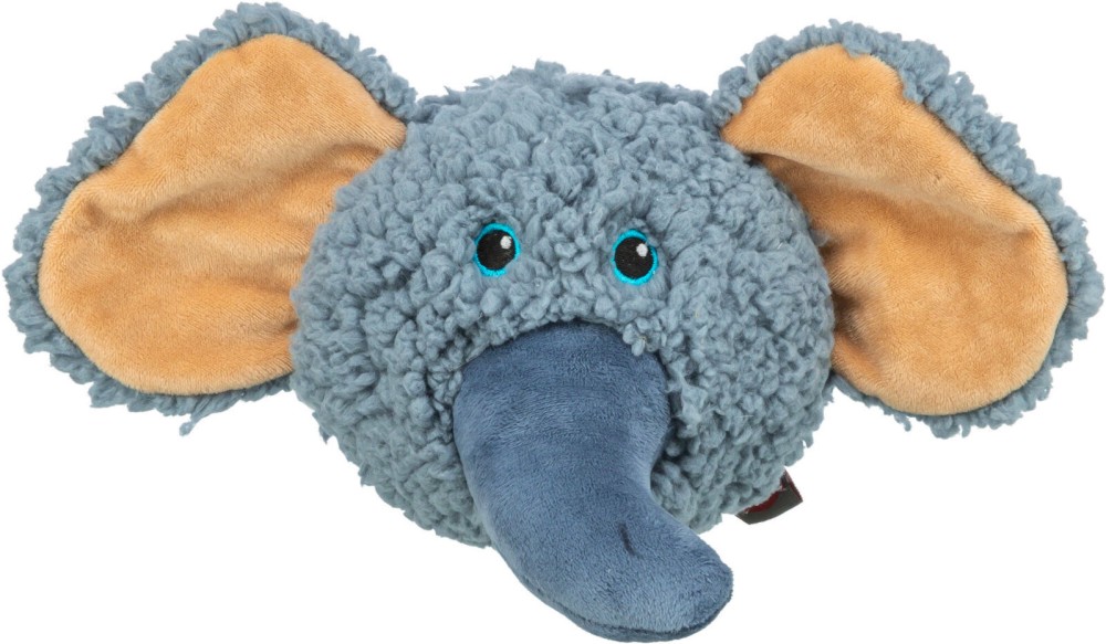 Плюшена играчка за кучета Trixie Elephant Head Плюшена играчка за кучета Trixie Elephant Head - Със звукови ефекти - играчка