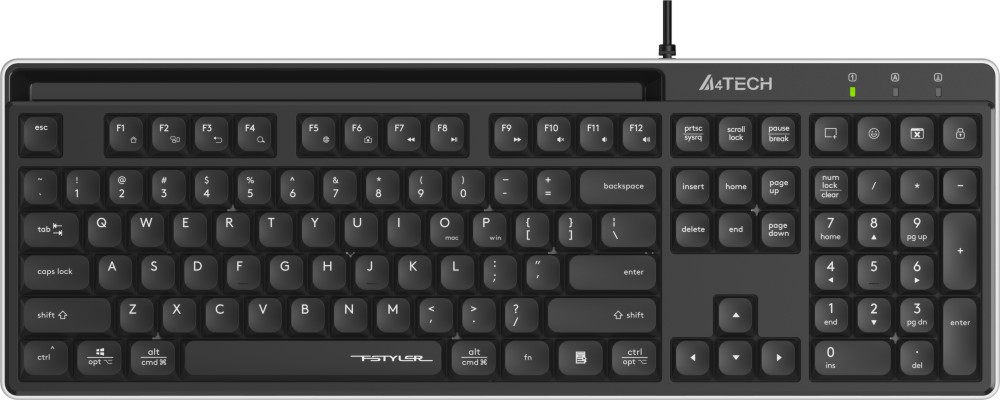 Клавиатура A4Tech FX72 Клавиатура A4Tech FX72 - С USB кабел и стойка за телефон от серията Fstyler -