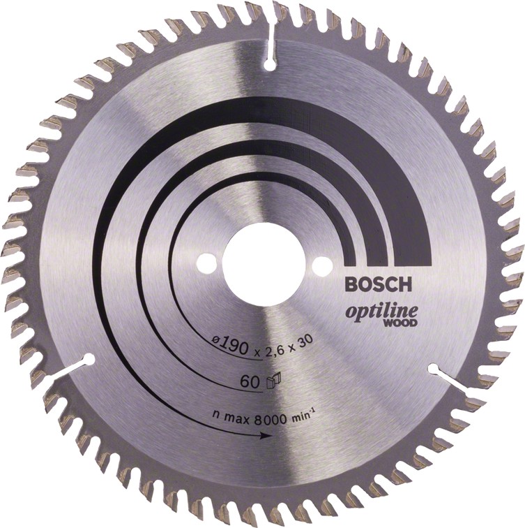     Bosch - ∅ 190 / 30 / 1.6 mm  36  60    Optiline Wood - 