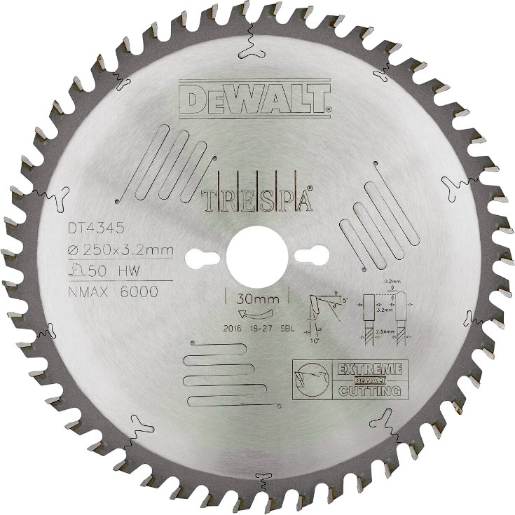     DeWalt - ∅ 250 / 30 / 3.2 mm  50    Extreme - 