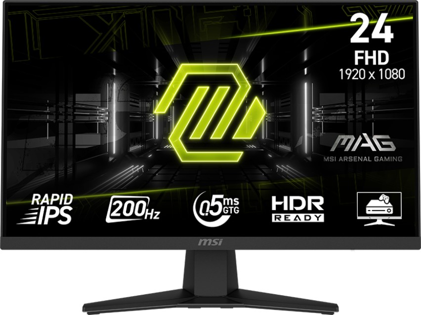 ������� MSI MAG 244F - 23.8", Rapid IPS, 200 Hz, 16:9, 1920 x 1080, 0.5 ms, HDMI, DisplayPort, AMD FreeSync Premium - 