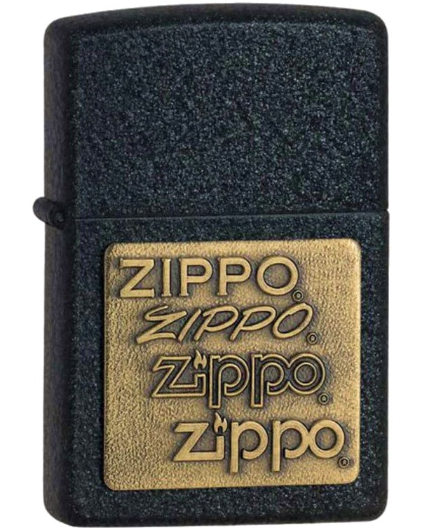 Ветроустойчива запалка Zippo Black Crackle Gold Zippo Logo Ветроустойчива запалка Zippo Black Crackle Gold Zippo Logo -
