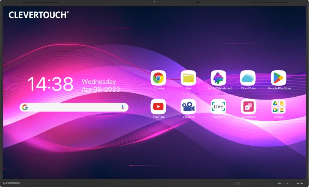 Интерактивен дисплей 86" Clevertouch Impact Lux 2 Интерактивен дисплей 86" Clevertouch Impact Lux 2 - 195.7 / 117.8 / 9.9 cm, 8 GB RAM, 128 GB, Android 15 -