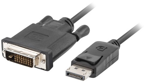 Кабел DisplayPort male към DVI-D (24+1) male Lanberg Кабел DisplayPort male към DVI-D (24+1) male Lanberg - 1 или 1.8 m -