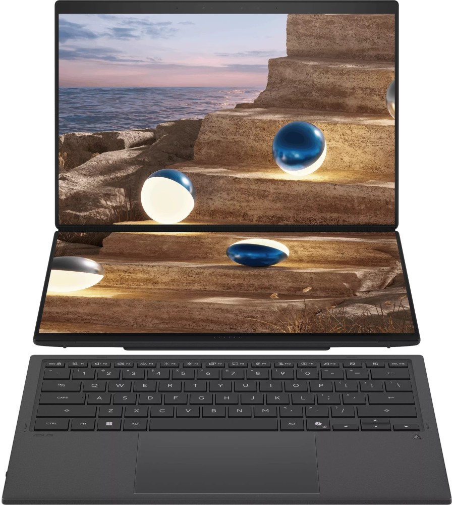 Лаптоп ASUS Zenbook Duo 14 UX8407AA-SN130X Лаптоп ASUS Zenbook Duo 14 UX8407AA-SN130X - Intel Core Ultra 9 386H 1.6 GHz, 14'' OLED Touch Screen 2880 x 1800, 144 Hz, 32 GB RAM LPDDR5X, 2 TB SSD, Windows 11 Pro -