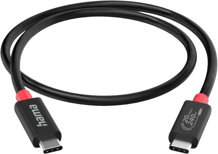 Кабел USB-C male към USB-C male Hama Кабел USB-C male към USB-C male Hama - 2 m, E-Marker, USB4 Gen 2 -