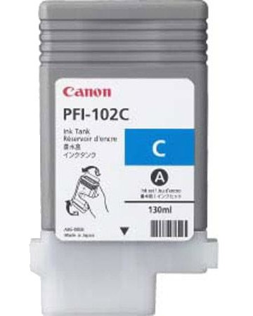 Пигментно мастило Canon PFI-102 Cyan Пигментно мастило Canon PFI-102 Cyan - 130 ml -