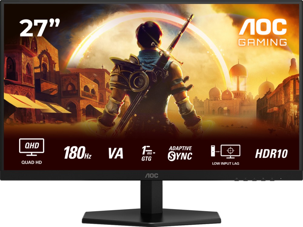  AOC Q27G42XNE - 27", Fast VA, 180 Hz, 16:9, 2560 x 1440, 0.5 ms, 2 x HDMI, DisplayPort - 